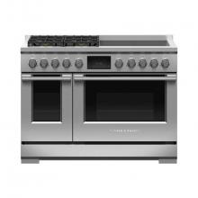 Fisher & Paykel 82792 - 48' Range, 4 Zone Induction with SmartZone & 4 Burner Gas, Self-cleaning, Natural Gas