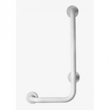 Health at Home HH-G25JBL19W1 - L-Shaped Vinyl-Coated Steel Grab Bar