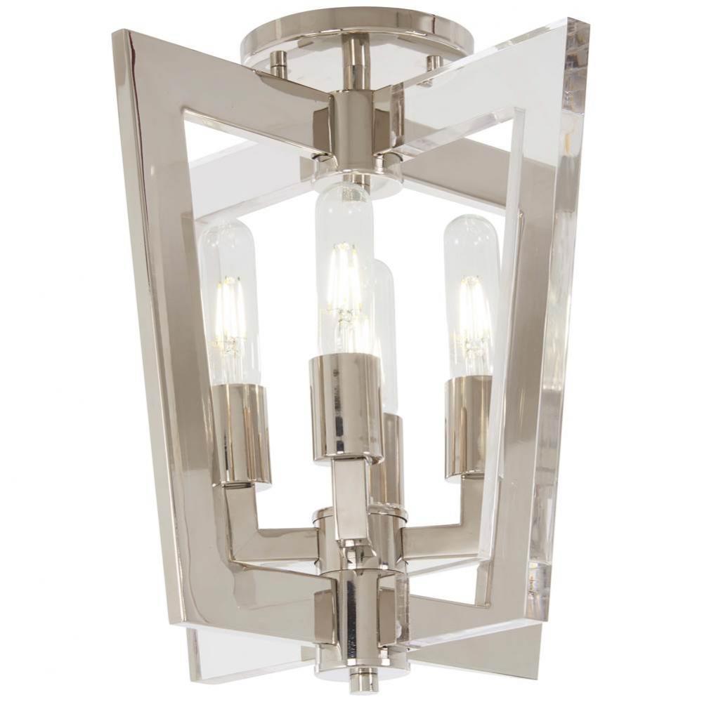 Crystal Chrome - 4 Light Flush