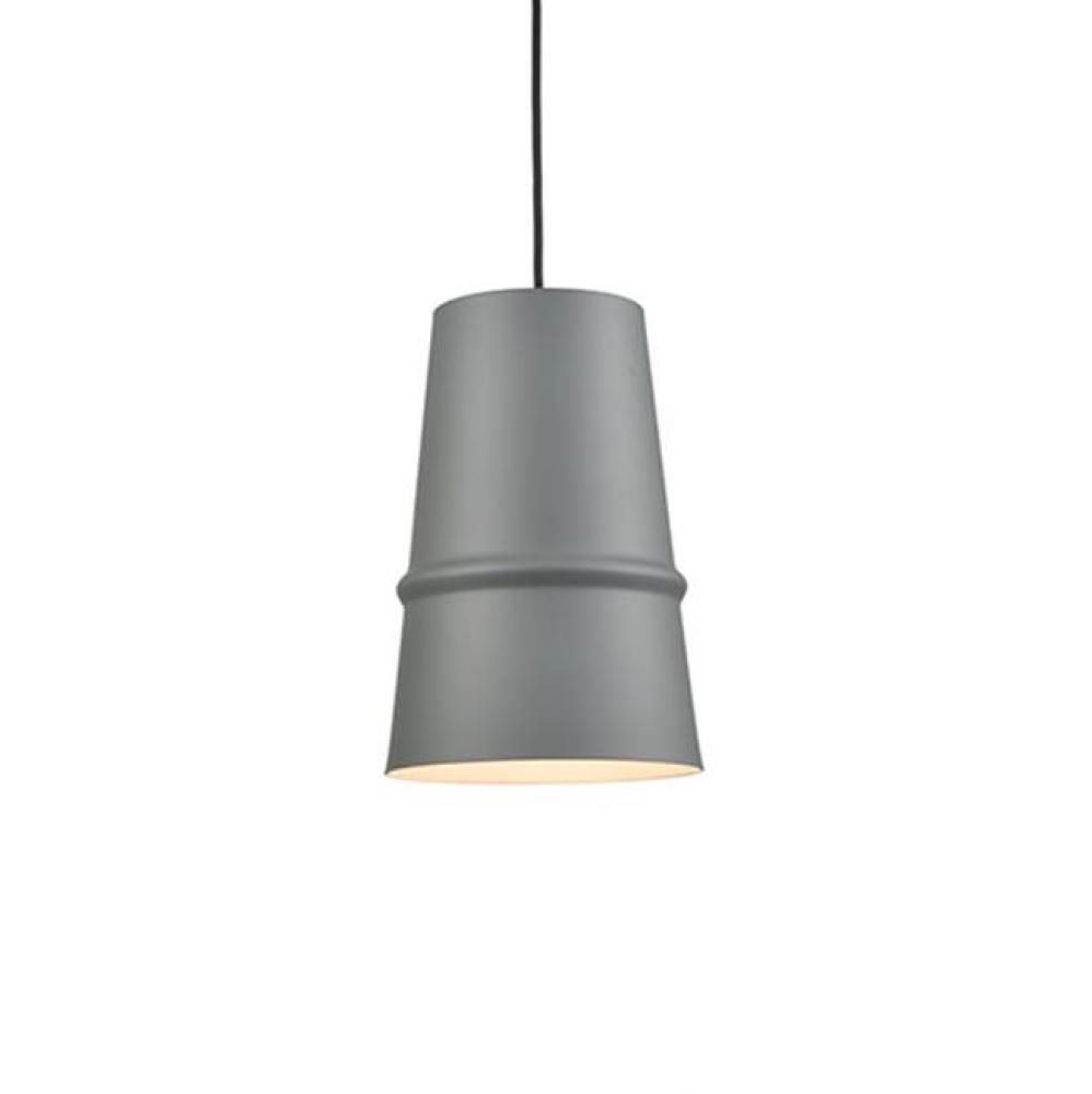 Single Lamp Pendant With Conical Aluminum Shade Showcasing Powder-Coated Finishes Against A Matte