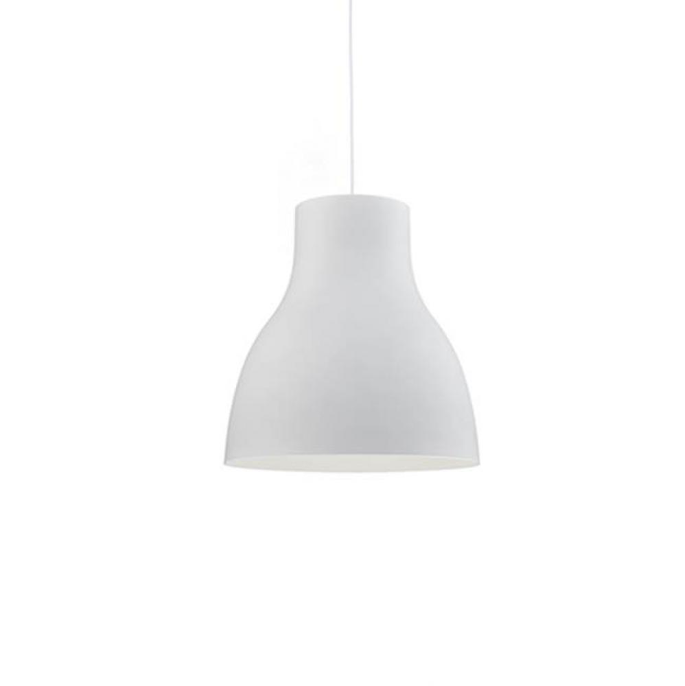 Single Lamp Pendant With TaperedAluminum Shade ShowcasingPowder-Coated Finishes. ExteriorShade