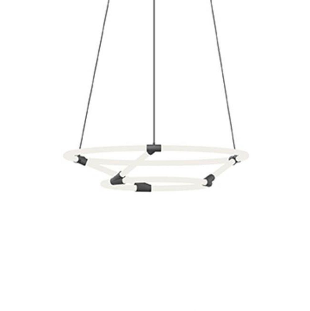 A Dramatic Centre Piece  That Draws The Eye, The Chicago Loop Is A Tiered Pendant Featuring Two