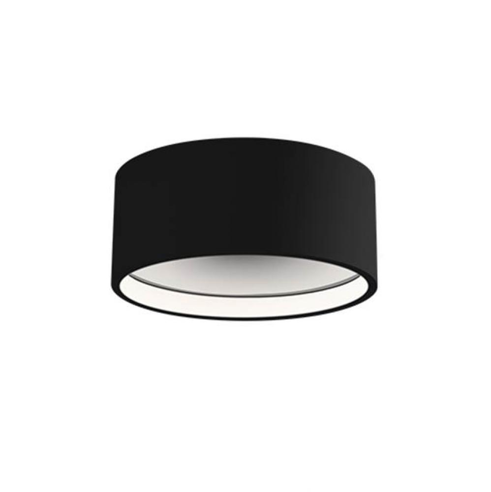 Led Flush Mount Made From Heavy Gauge Cast Aluminum Painted White, Slim Round Cylinder Shaped.