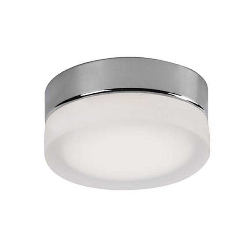 Round Frosted Or Clear Outer Glass SurfaceCylindrical Steel Ceiling MountMatte Painted, Brushed