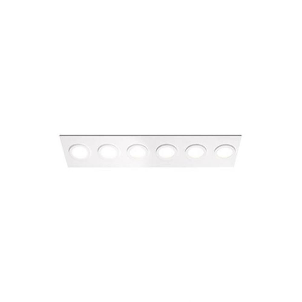 Low Profile Flush Mount Wall Or Ceiling Mounted Lighting Fixture With Four 1200 Lumen Led Sources