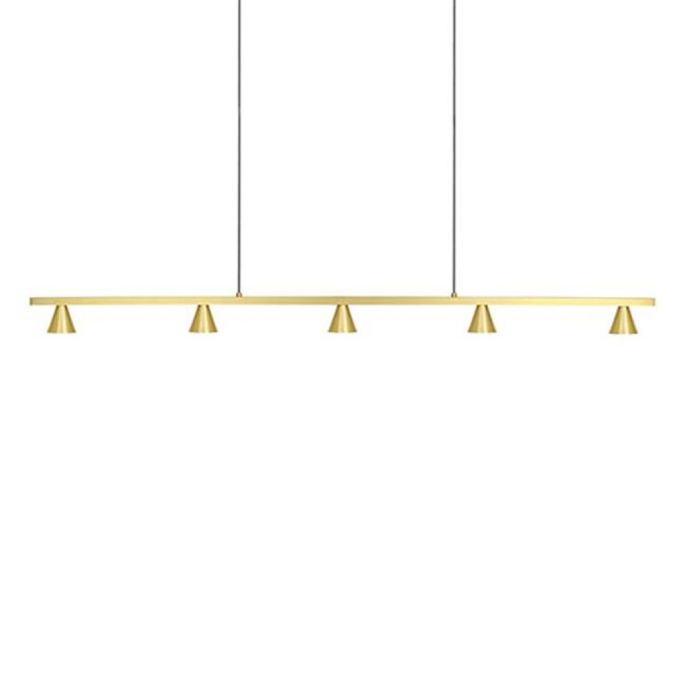 Extruded Rectangular Profile With Conical ShadesSpot Optical Acrylic LensesBrushed Plated