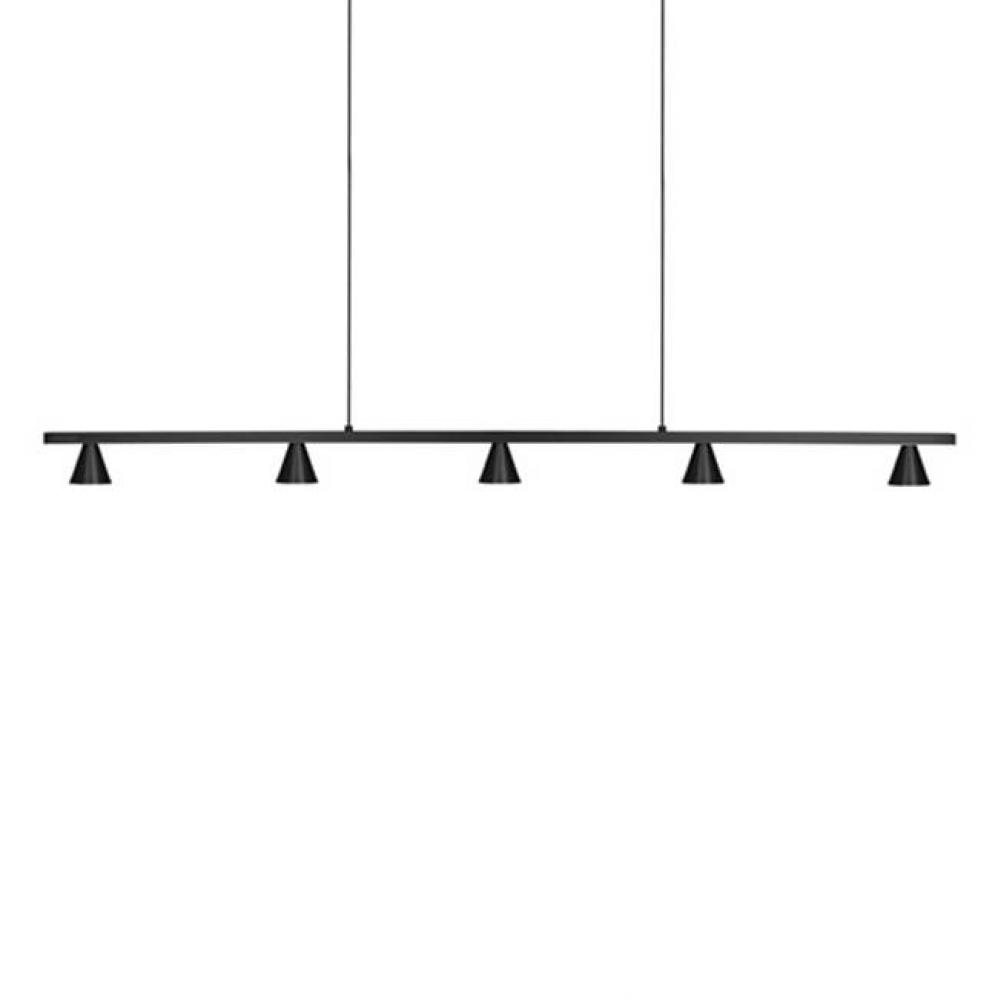 Extruded Rectangular Profile With Conical ShadesSpot Optical Acrylic LensesBrushed Plated