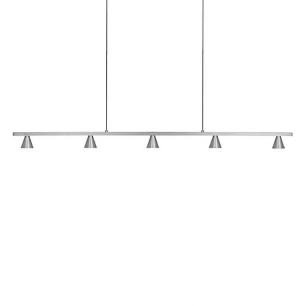 Extruded Rectangular Profile With Conical ShadesSpot Optical Acrylic LensesBrushed Plated