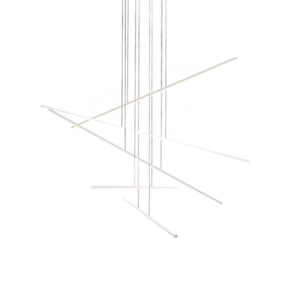 Square Profile Linear Aluminum With Thin CablesInset Opal Polymeric DiffuserFinely Textured Plate