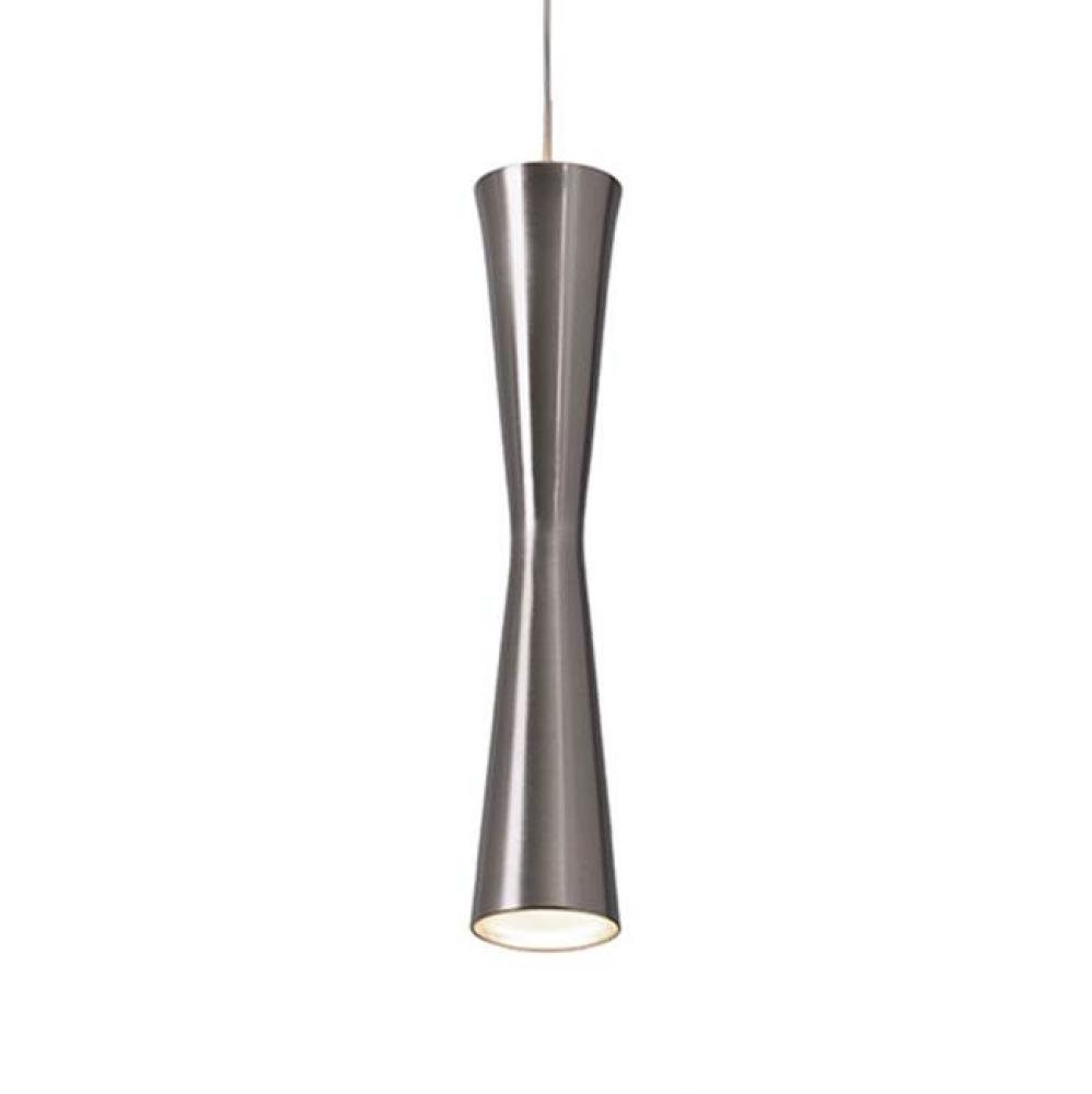 Formed Aluminum Hour-Glass Shade. Dual Translucent Acrylic Diffusers. Matte Powder-Coated Or