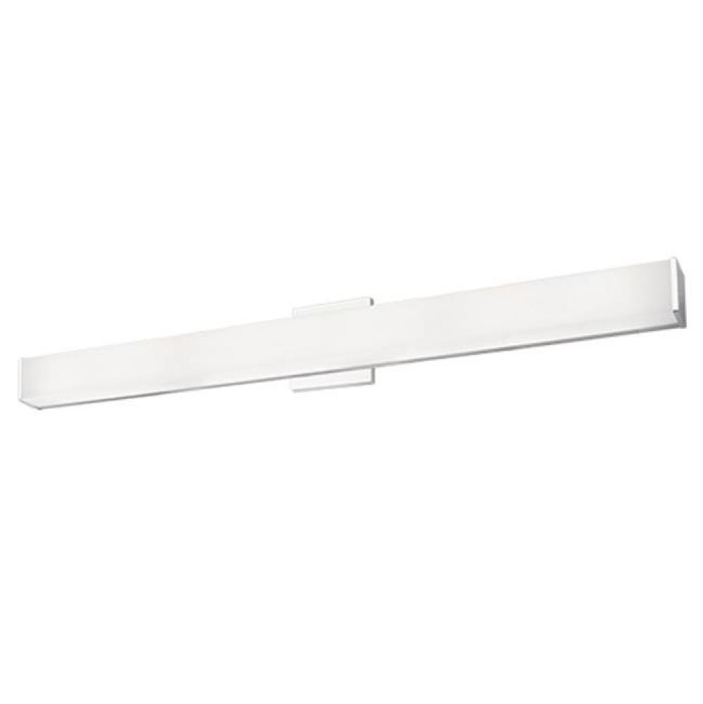 Vl62236 - Rectangular White Acrylic Diffuser With Electroplated Formed Steel