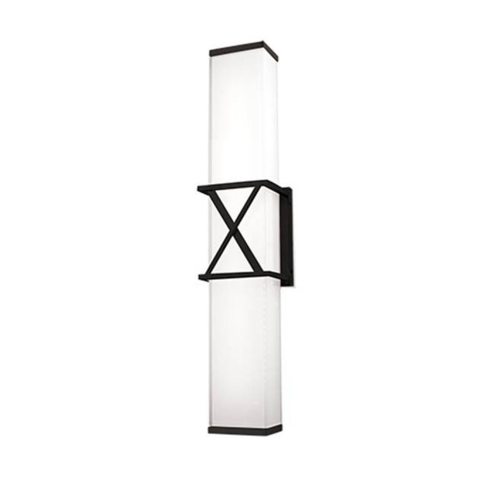 Rectangular With X Metal Detail And Frosted White Glass, X Will Certainly Mark The Spot. Provides