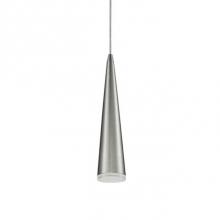 Kuzco 401214BN-LED - Single Led Pendant, Sleek Conical Shape With Clear Acrylic Diffuser, Canopy And Metal