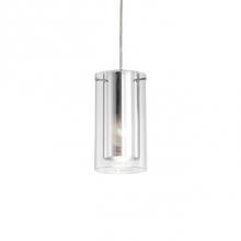 Kuzco 41311M - Single Lamp Pendant With Mirror Cylinder Glass Enclosed In Clear Cylinder