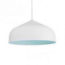 Kuzco 49117-WH/BU - Single Lamp Pendant With Spun Aluminum Shade Showcasing Power-Coated Finishes In Contrasing Hues.