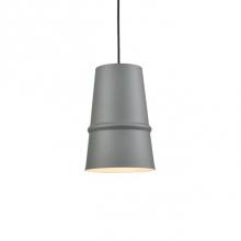 Kuzco 492208-GY - Single Lamp Pendant With Conical Aluminum Shade Showcasing Powder-Coated Finishes Against A Matte