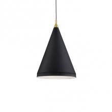 Kuzco 492722-BK/GD - Single Lamp Pendant With ConicalAluminum Shade With FinePowder-Coated Or Plated FinishesWith