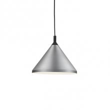 Kuzco 492814-BN/BK - Single Lamp Pendant With ConicalAluminum Shade With FinePowder-Coated Or Plated FinishesWith