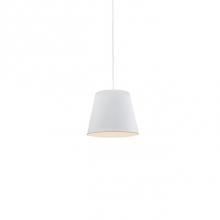 Kuzco 493620-WH - Single Lamp Pendant With Aluminum Drum Shade Showcasing Powder-Coated Finishes. Exterior Shade