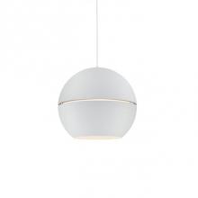 Kuzco 494016-WH - Single Lamp Pendant With Split Spherical Aluminum Shade Showcasing Powder-Coated Finishes Against