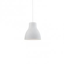 Kuzco 494213-WH - Single Lamp Pendant With TaperedAluminum Shade ShowcasingPowder-Coated Finishes. ExteriorShade