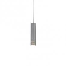 Kuzco 494502M-GY - Single Lamp Pendant With SteelCylindrical Shade Embellished ByStacked Tubular Slices.