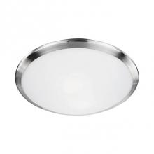 Kuzco 51562BN - Two Lamp Flush Mount Ceiling Fixture With White Opal Glass And Brushed Nickel Metal Finish