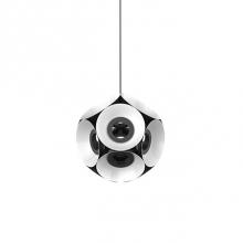 Kuzco CH51224-BK/WH - Large-Scale Statement Piece, Multiple Spun-Aluminum Shades Clad A Hollow Core. Fine Textured Dark