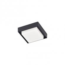 Kuzco EC34505-BK - Rectilinear Cast Aluminum Body And FrameLightly Textured Powder-Coat FinishSquare Opal Polymeric