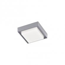 Kuzco EC34505-GY - Rectilinear Cast Aluminum Body And FrameLightly Textured Powder-Coat FinishSquare Opal Polymeric