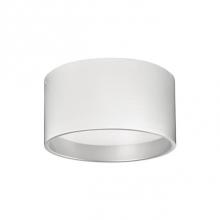 Kuzco FM11414-WH - Immaculate In Design Two Toned Round Cylinder Shaped Flush Mount With White Acrylic Diffuser.