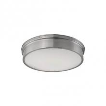 Kuzco FM5017-BN - Industrial Designed Led Flush Mount With Fine Brushed Nickel Metal Details. White Opal Glass