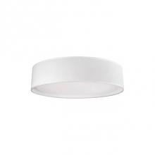 Kuzco FM7916-WH - Round Led Flush Mount With A Refined Hand Tailored Textured Fabric Shade Available In Beige,