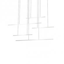 Kuzco MP18350-WH - Square Profile Linear Aluminum With Thin CablesInset Opal Polymeric DiffuserFinely Textured Plate