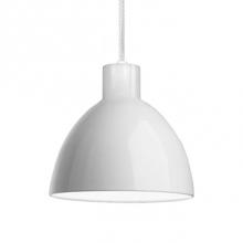 Kuzco PD1712-WH - Single Led Pendant With A Heavy Plated Metal Dome Shaped Shade Available In Brushed Nickel,