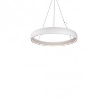 Kuzco PD22735-WH - Aircraft Cable Suspended Circular Pendant With Circular Canopy. Soft Up/Down Light Is Emitted