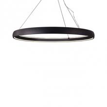 Kuzco PD22772-BK - Aircraft Cable Suspended Circular Pendant With Circular Canopy. Soft Up/Down Light Is Emitted