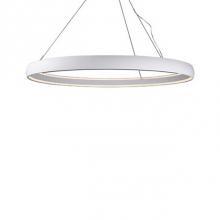 Kuzco PD22772-WH - Aircraft Cable Suspended Circular Pendant With Circular Canopy. Soft Up/Down Light Is Emitted