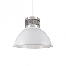 Kuzco PD2612-WH - Single Led Pendant With Colored Dome Shade Available In Either; Matte Black Exterior With Gold