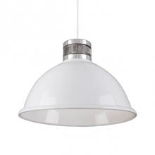 Kuzco PD2618-WH - Single Led Pendant With Colored Dome Shade Available In Either; Matte Black Exterior With Gold