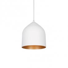 Kuzco PD9108-WH/CP - The Smooth Spun Metal Shade Is Available In Graphite Or White For This Modern Pendant But Add