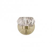 Kuzco VL54204-VB - Beautiful Led Single Light Vanity With Elegant Vintage Crystal Cut Clear Glass And Polished