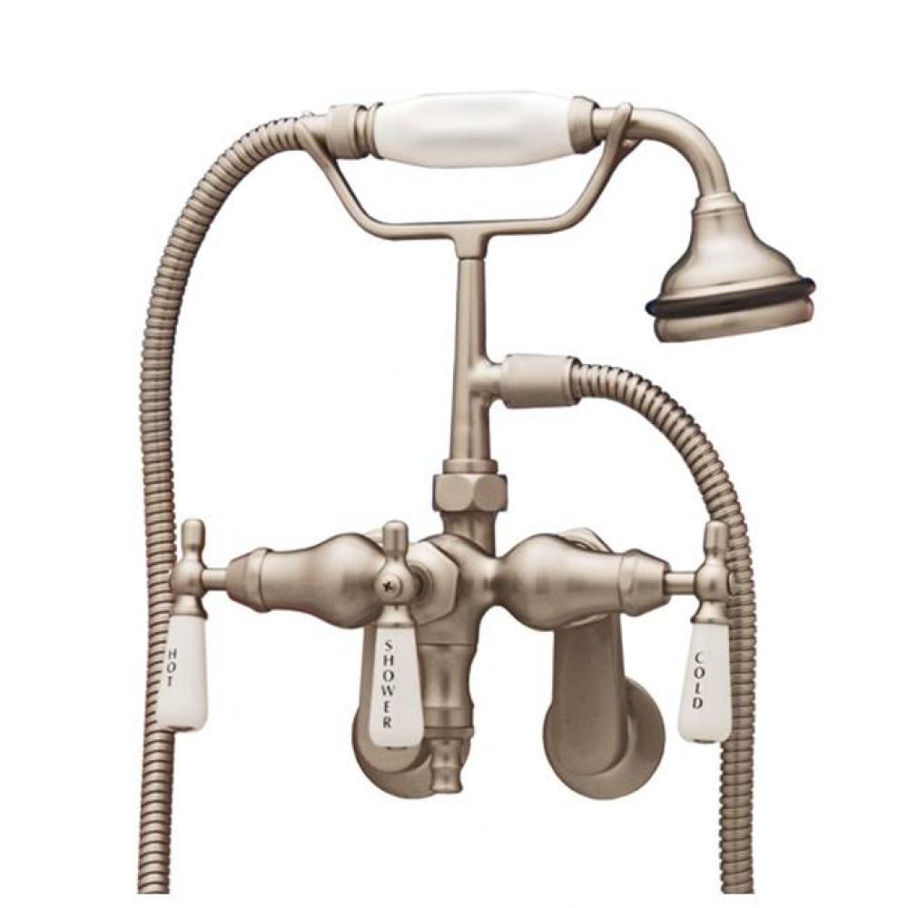 Tub Wall Mount English Telephone Faucet - Down Spout