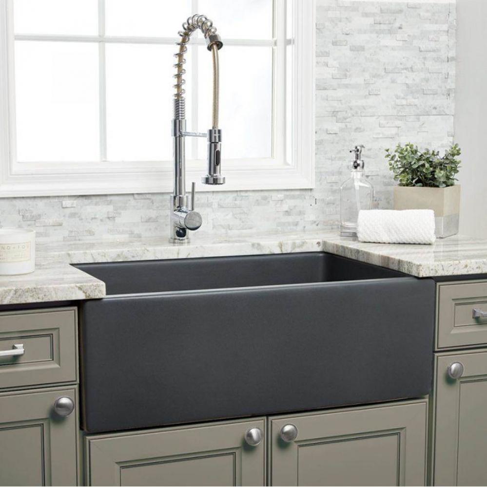 30'' x 18'' Reversible Fireclay Farmhouse Sink