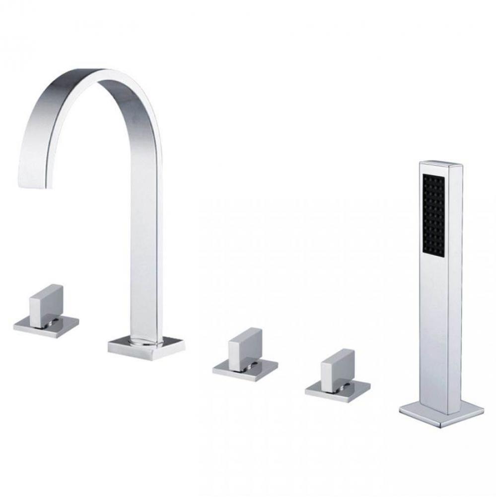 Roman Deck Mount Faucets - Gooseneck