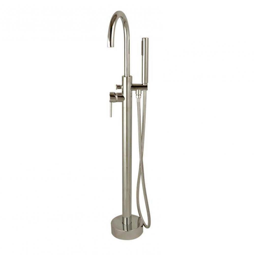 Contemporary Freestanding Faucet - Gooseneck