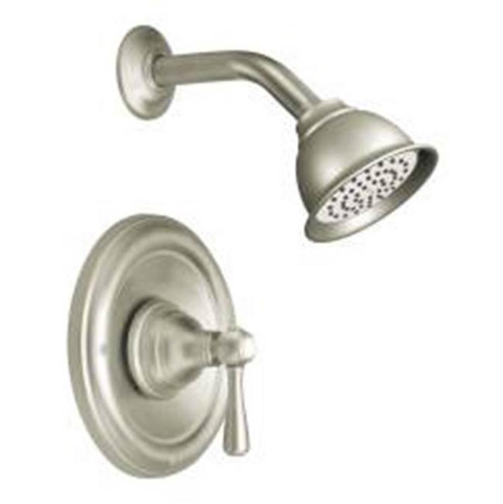 Brushed nickel Posi-Temp(R) shower