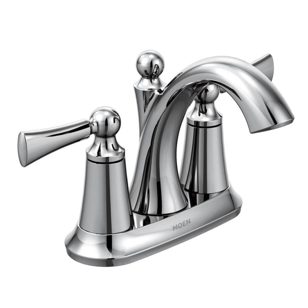 Wynford Chrome Two-Handle High Arc Bathroom Faucet