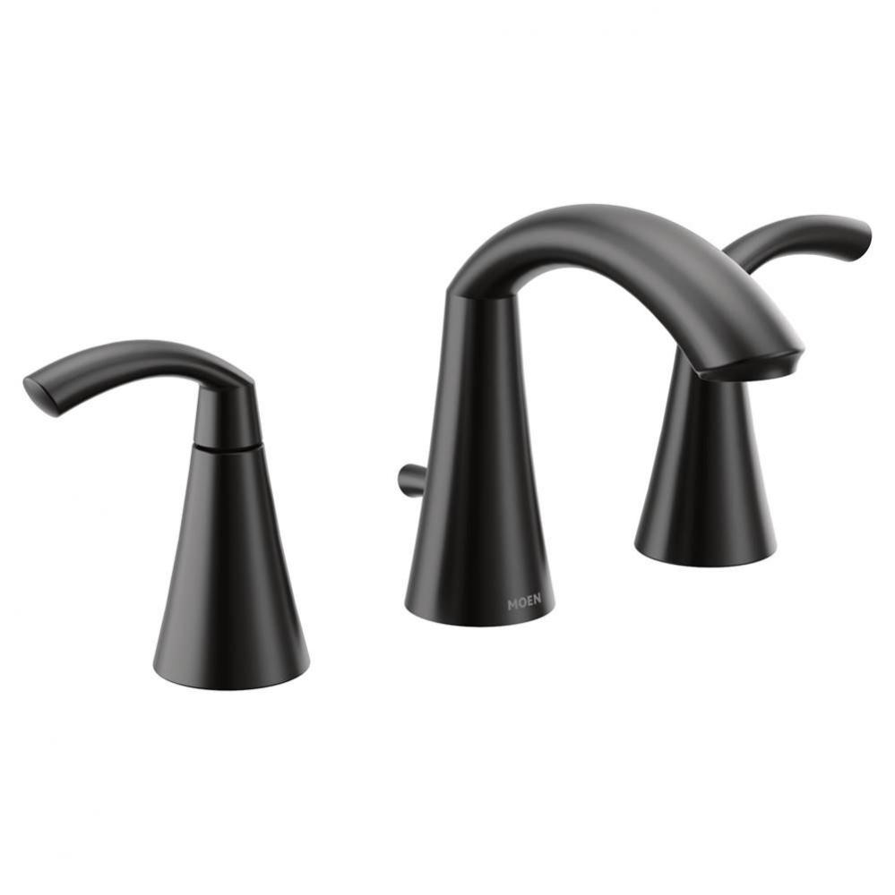 Glyde Matte Black Two-Handle High Arc Bathroom Faucet