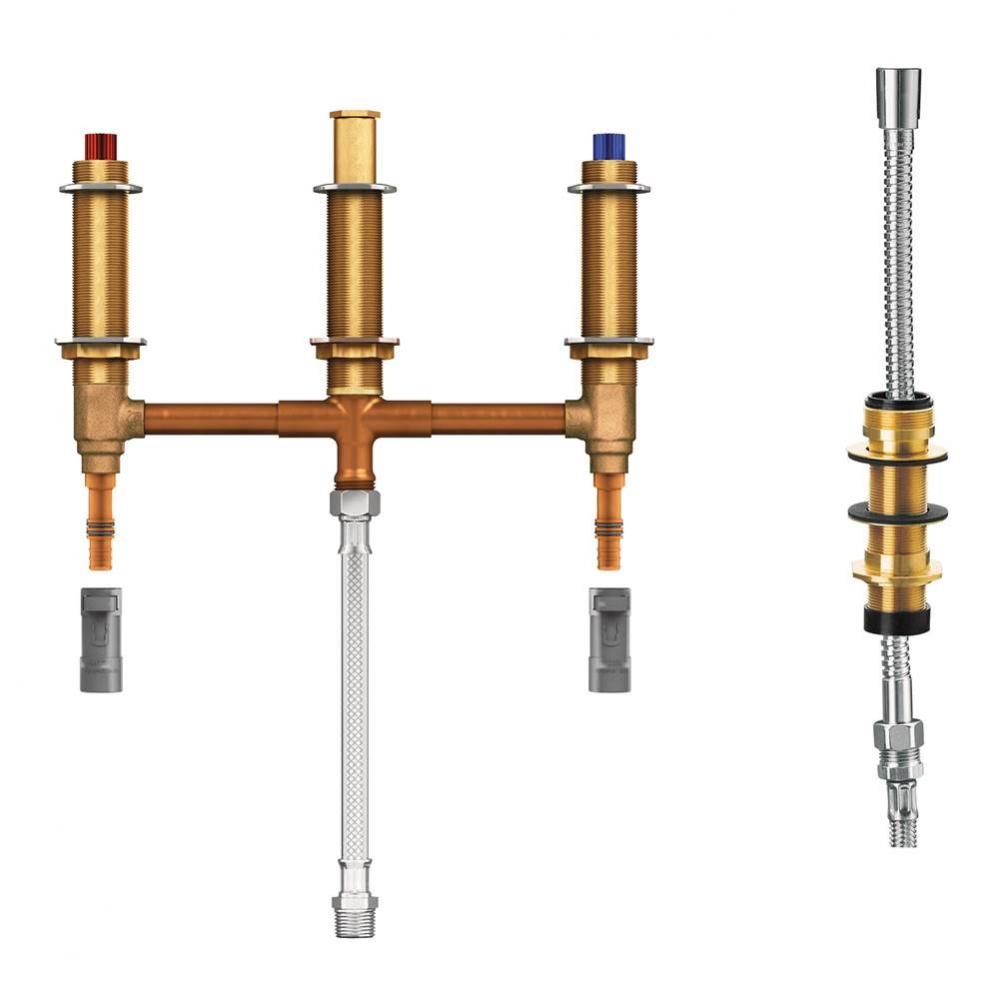 Roman Tub With Shower Diverter 10'' Centres 1/2'' Pex With 1/2'' Cpv